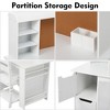 Kids Desk and Chair Set, Wooden Study Table with Storage Shelf, Bulletin Board, Children School Learning Desk Set, Writing Table for Boys and Girls - 3 of 4