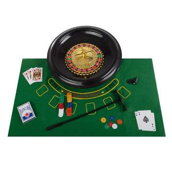 Trademark Poker 16" Blackjack Roulette Wheel Set With Accessories
