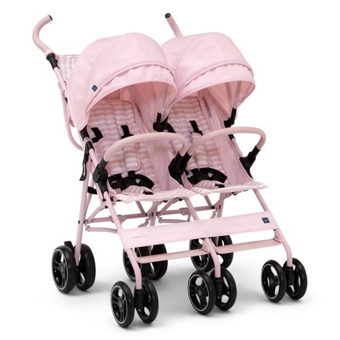 Pink store twin pram