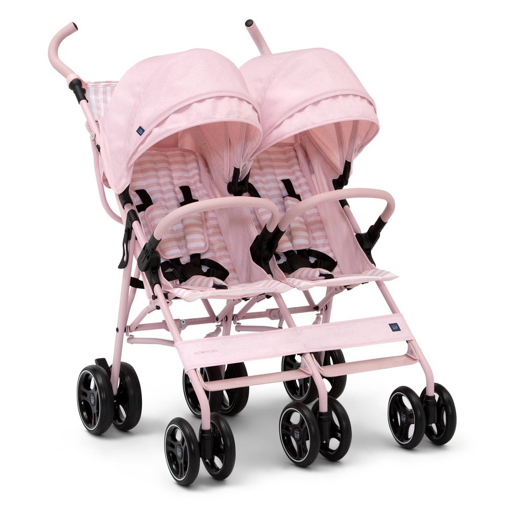 Photos - Pushchair babyGap by Delta Children Classic Double Stroller - Pink Stripes