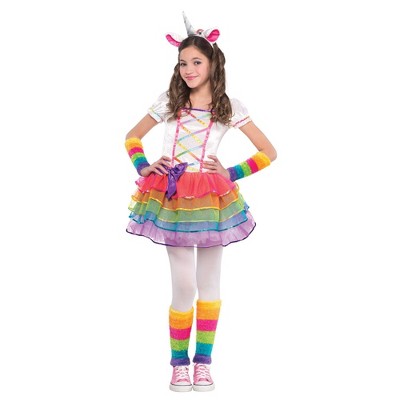  Toddler Rainbow Unicorn Halloween Costume 3T-4T 