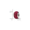 Black Bow Jewelry Sterling Silver with Dark Pink Crystals July Birthstone Bead Charm - 2 of 3