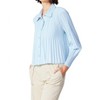 Women's BUTTON DOWN CROPPED PLEATED JACKET - current air - image 3 of 4