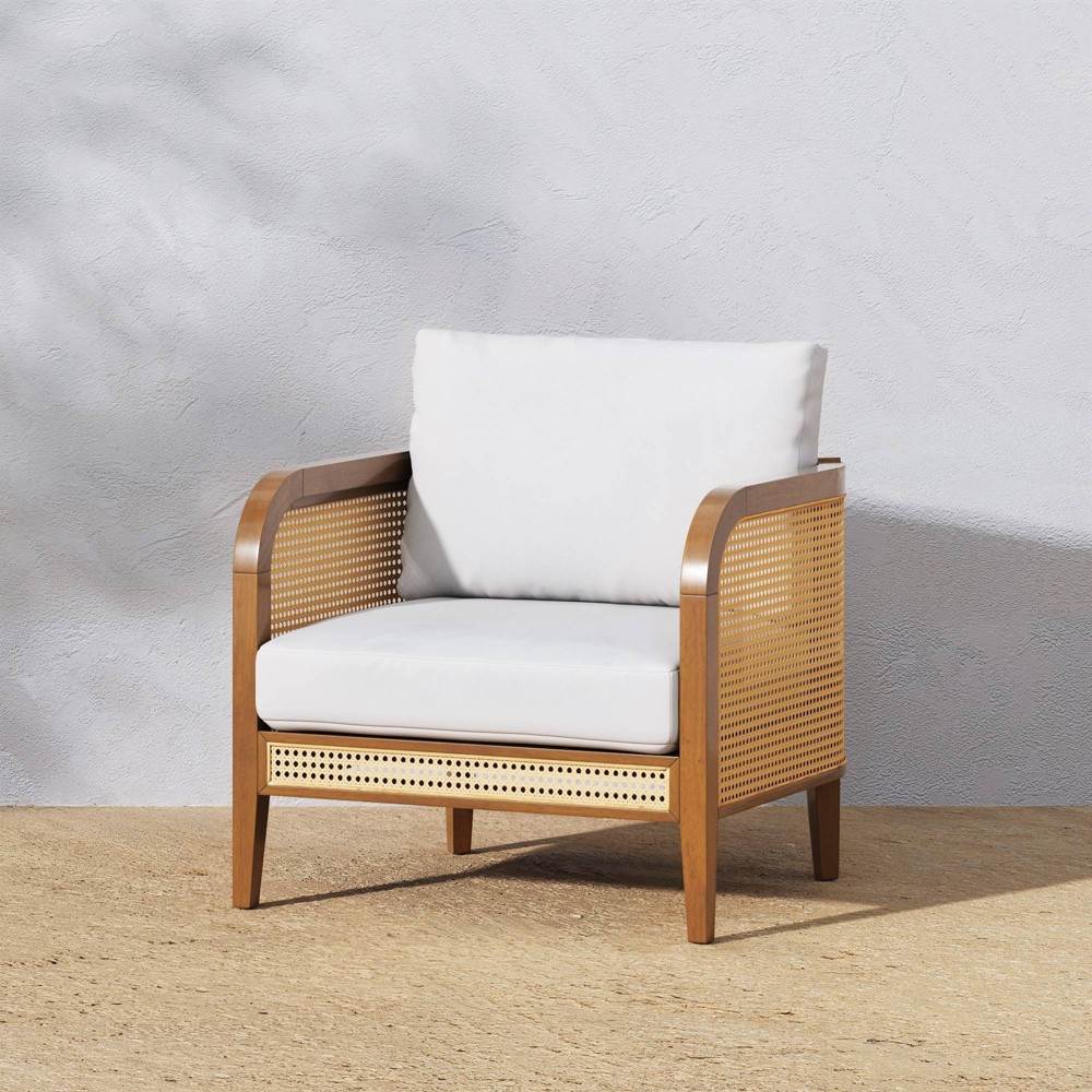 Photos - Sofa Nathan James Bohemian Outdoor Patio, Armchair White