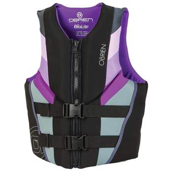 O'Brien Watersports Comfortable Women's Lightweight Breathable Focus Safety Life Jacket Vest, Purple, Size Large