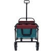 CAVINAS Collapsible Foldable Wagon Cart with 3pcs Plastic Liner Bag, Lightweight Beach Cart for Camping, Shopping, Sports - 4 of 4