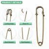 Unique Bargains Durable Sewing Upholstery Spring Lock Blanket Bulk Large Safety Pins 30 Pcs - 2 of 4