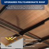 PAGED Outdoor Wall-Mounted Lean to Metal Awning Crafted with Heavy-duty Materials for Patio, Gardens, Backyard - 2 of 4