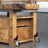 MaseiKar Workbench Casters Wheels, 880Lbs Retractable Casters Set of 4, Heavy Duty Side Mount 2.5" Stepdown Castors for Bench Machinery Work Table - 3 of 4