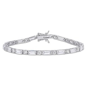 EVERLY JEWELRY | Sterling Silver 20 CT TGW Cubic Zirconia Tennis Bracelet, 7 inch - 1 of 4