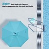 9' Patio Umbrella Replacement Canopy Outdoor Table Market Yard Umbrella Replacement Top Cover,Dark Blue - 4 of 4