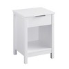 PAGED Nightstand with Storage Drawer and Open Shelf, Modern Wooden Side Table, Bedside Cabinet for Bedroom, Living Room - 4 of 4