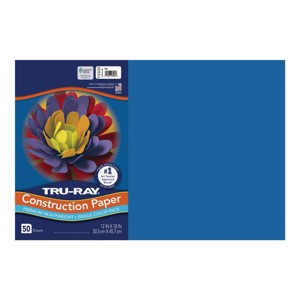 Dixon 12" x 18" Tru-Ray® Heavyweight Construction Paper - Blue - 25 Packs - 1 of 4