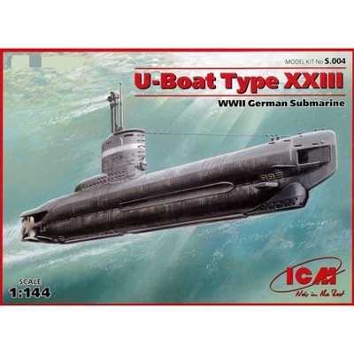 ICM Models S.004 German U-Boat Type XXIII WWII Submarine 1/144 Scale Model Kit