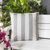 TopComfy Support Pillow Outdoor and Indoor Stripe Pillow with Water Resistant Fabric for Patio Use, Silver, 17"*17"*10" - 3 of 4