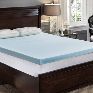 LoftWorks Queen 3" Jellysoft Gel Memory Foam Mattress Topper: Woven, Spot Clean, Fits 12" Depth - 1 of 3