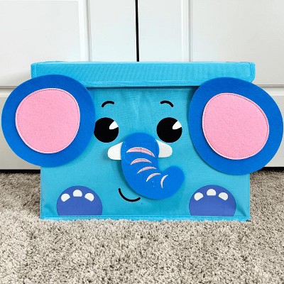 QUOKKA Fabric Toy Storage Box for Kids - Elephant | XL | XXL - Foldable Toy Storage Bin