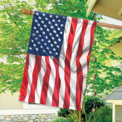 Patriotic American Flag Waving Polyester House Flag 28" x 40"