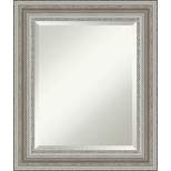 22" x 26" Parlor Framed Wall Mirror Silver - Amanti Art