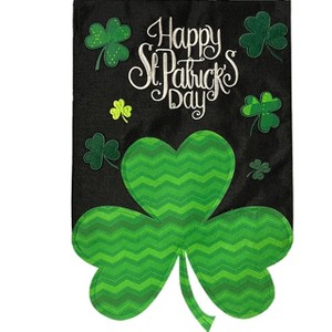 Briarwood Lane St. Patricks Day Burlap House Flag 40x28 For Outdoor Shamrock For St. Patricks Day House Flag - 1 of 4