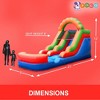 Pogo Bounce House Crossover Kids Inflatable Water Slide, Rainbow with Blower, 12 ft - 2 of 4