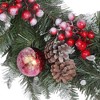 Haute Décor 24" Pre-lit Frosted Ithica Pine Christmas Artificial Wreath - 3 of 4