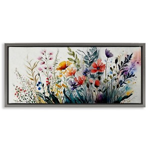 Stupell Industries Bold Floral Hues Blooming Nature Floating Frame Canvas Art - 1 of 4