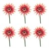 Gerbera Daisy Stem Set Of 6 Pink and Green 22 Inch Faux Flowers for Home Decor By Melrose - 3 of 3