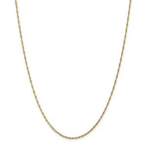 Black Bow Jewelry 1.4mm 10k Yellow Gold Solid Singapore Chain Anklet, 10 Inch - 1 of 4