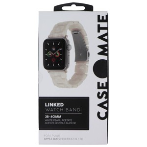 Case-Mate Linked Band for Apple Watch 38-40mm Series SE/7/6/5/4 - White Pearl - 1 of 1