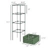 Vince24"x24"x11.75"Galvanized Raised Garden Bed with Trellis Tomato Cage, Planter Stand Box with Open Bottom, Patio Outdoor Furniture - The Pop Home - 4 of 4