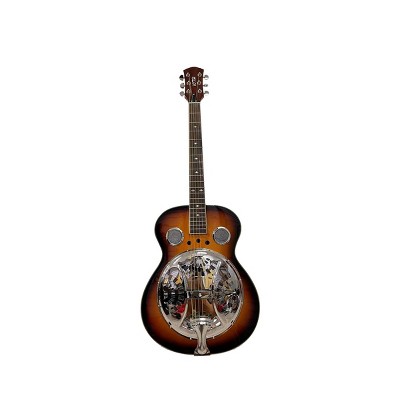 40 Inch Metal Slider Resonators Echo Guitar, Acoustic Guitar For Beginner, Party Guitar Instrument With Spruce Plywood Panel, Rosewood Fingerboard