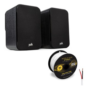 Polk Audio Signature Elite ES10 Surround Speaker Pair with 14 Gauge Speaker Wire - 50 Feet - 1 of 4