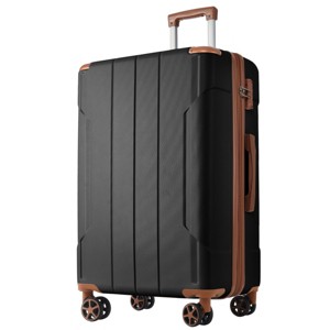FURNIinspire Luggage 28 Inch Hardshell Suitcase, Checked Luggage, Lightweight Suitcases with Wheels for Travel, Business, Black, 12"*18.3"*29.9" - 1 of 4