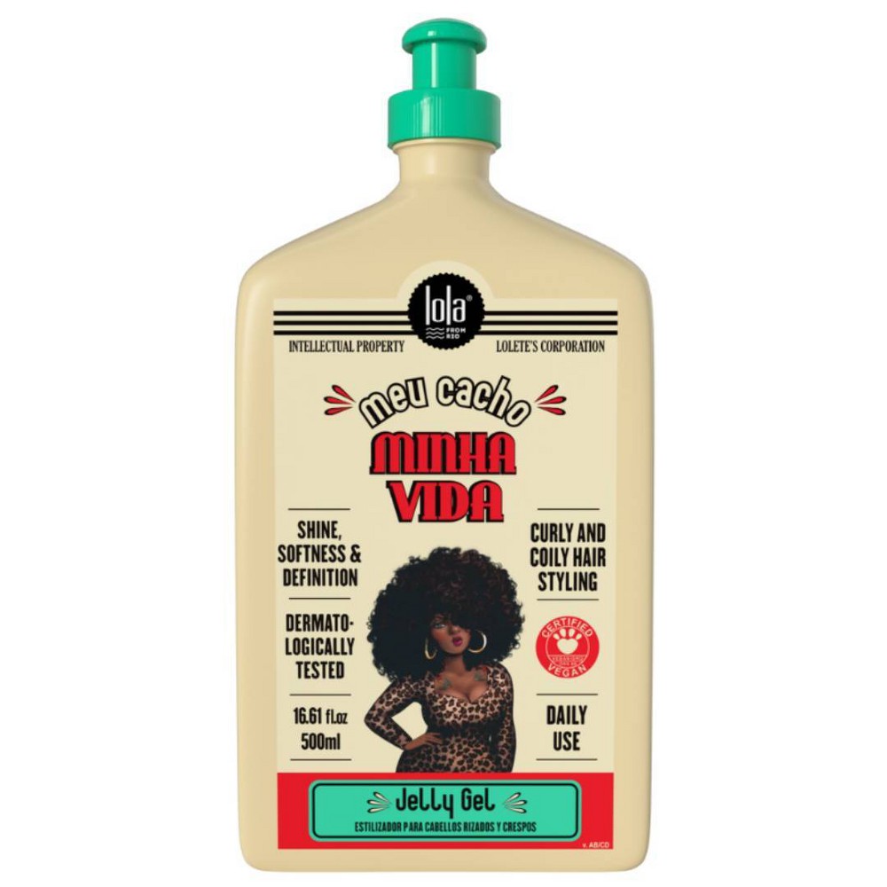 Lola from Rio Meu Cacho Minha Vida Jelly Hair Gel - 17.64 oz: Volumizing, Curl Enhancing, Paraben-Free, Vegan