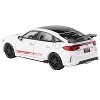 2025 Honda Civic Type R FL5 "Ultimate Edition" White with Red Stripes and Black Top 1/64 Diecast Model Car by Paragon Models - 3 of 4
