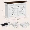 9 Drawers Dresser for Bedroom, Farmhouse Wood Chest of Drawers with Rustic Handle - 2 of 4