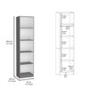 NicBex Bookcases for Living Room 71.7" H Storage Cabinet Compact Bookshelf with 5-shelf for Small Spaces and Bedroom Storage - 3 of 4