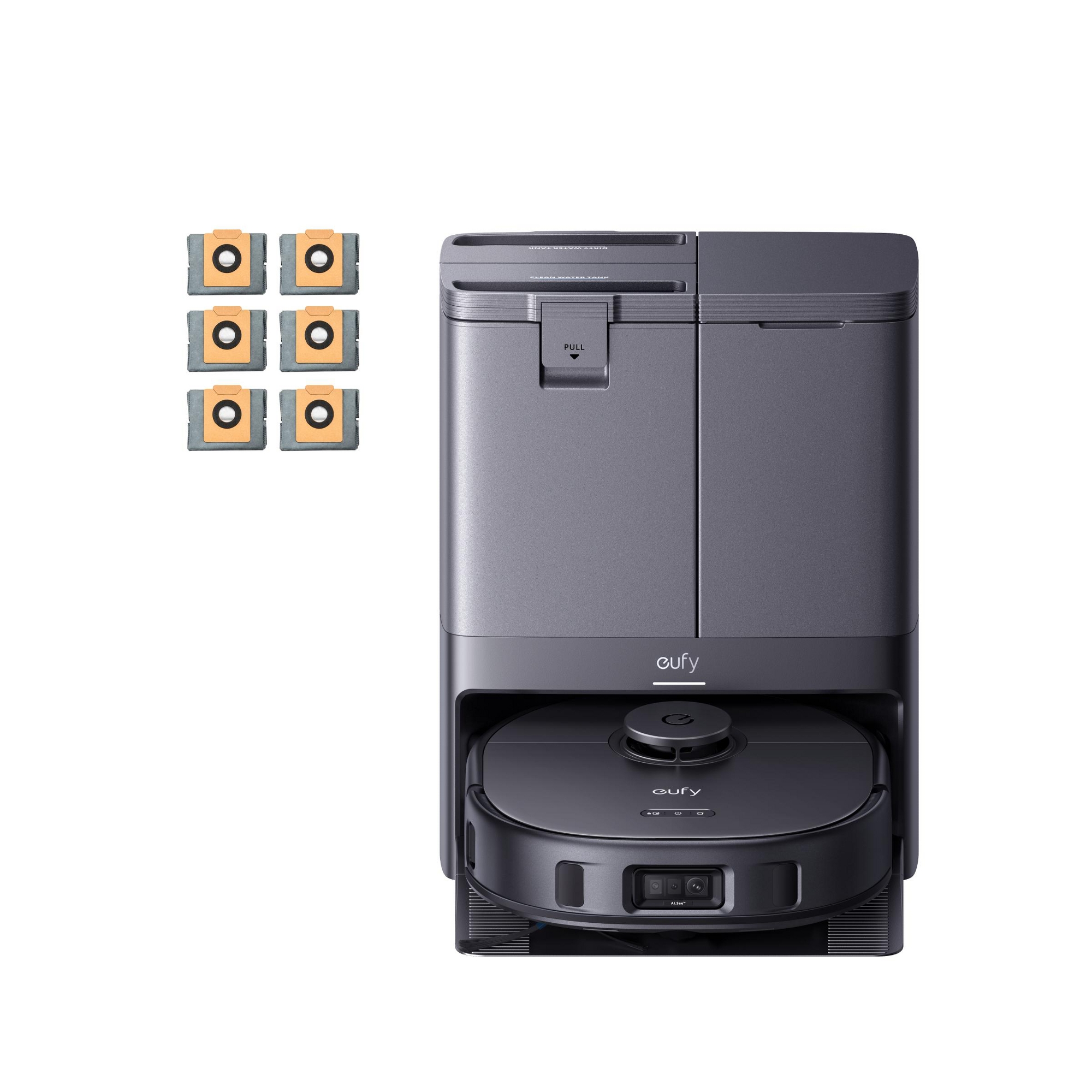 eufy X10 Pro Omni Robot Vacuum + 6-Pack Large Capacity Dust Bags