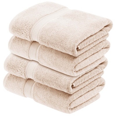 Premium Cotton 800 GSM Heavyweight Plush Luxury 4 Piece Bathroom Towel Set by Blue Nile Mills