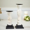 VIP Wood 9.5 in. White Candle Holders Set of 2 - 2 of 4
