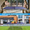 Belatt 8ft Foldable Ping Pong Table Set with Net & Paddles - Portable Indoor/Outdoor MDF Table Tennis, Blue Aluminum Frame - 3 of 4