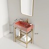 NicBex Bathroom Vanity with Basin,Bathroom Sink Vanity with Open Metal Leg and Shelves,24 inch Bathroom Sink Cabinet for Bathroom - 3 of 4