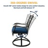 CLIHOME 7 Pieces Rectangular Outdoor Dining Set with 2 Swivel Chair & 4 Dining Chair - 4 of 4