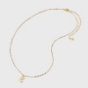 14K Gold Dipped Enamel "E" Initial Pendant Necklace - A New Day™ Gold/White - 2 of 4