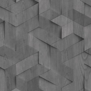 Veer Decor Woodblock Geometric Illusion Wallpaper - 1 of 4
