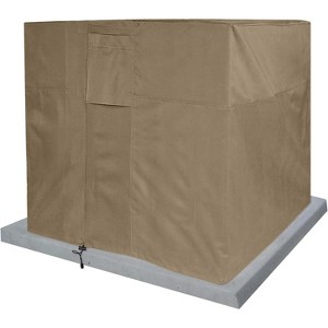 KHOMO GEAR Air Conditioner Cover – Waterproof Outdoor AC Unit Protector – Brown – Heavy Duty, All-Season Protection for Window & Wall-Mounted AC Units - 1 of 4