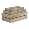 Cheung's Rustic Farmstead Studded Rectangular Wood Crate Set - 3 of 4