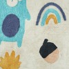 HomeRoots 3' X 4' Beige And Blue Woodland Animals Youthful Washable Area Rug - 4 of 4