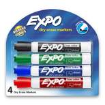 Expo 4pk Dry Erase Markers Chisel Tip Multicolored
